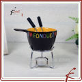 ceramic fondue set with fork